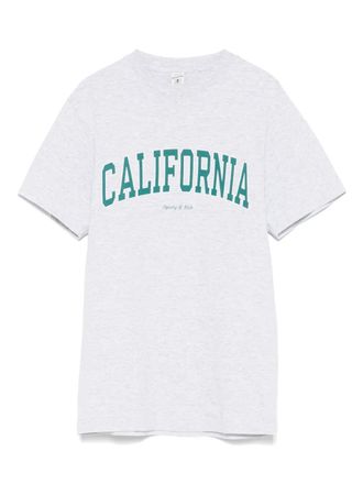 Sporty & Rich T-shirt in cotone elasticizzato - Grigio