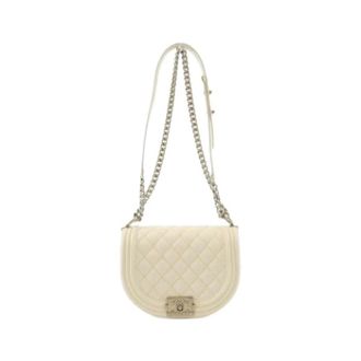Chanel Pre-owned Schoudertas - Dames - Pre-owned - Wit - Maat: ONE Size Leer