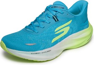 Skechers Performance Womens Aero Spark Sneaker, Blue/Yellow, 6.5 UK