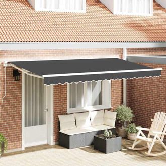 vidaXL Tela De Recambio Para Toldo Antracita 400 X 200 Cm Lona Vidaxl