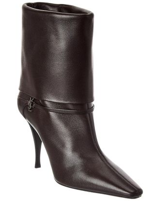 Saint Laurent Vicky 90 Leather Bootie