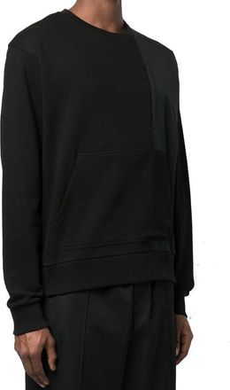 Herno Mens Black Cotton Sweatshirt Clothing