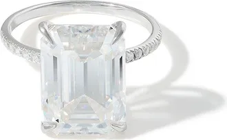 Tiramisu Silver 8.29 Ct. Tw. Moissanite Solitaire Ring