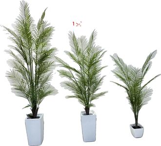 OEM Palmera Areca Artificial, Decoraci&oacute;n Realista, Maceta De Mesa, Verde, 120 Cm