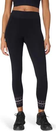 Sweaty Betty Fairisle Novelty Print Base Leggings in Black Ski Fair Isle Jacquard at Nordstrom, Size X-Large