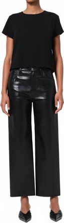 A Gold E Womens Ren Jean In Black Recycled Leather