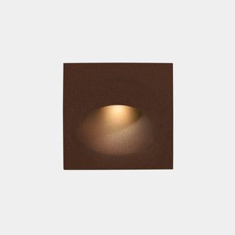 Netlighting Bat Outdoor LED Recessed Wall Light Square Brown IP65 2.2W 3000K