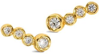 Alexis Bittar Asterales Cubic Zirconia Bar Earrings in Gold at Nordstrom