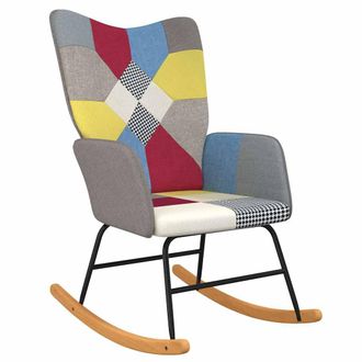 vidaXL Vidaxl - Silla Mecedora De Tela Patchwork