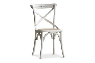 PIB Silla de madera blanca para la mesa