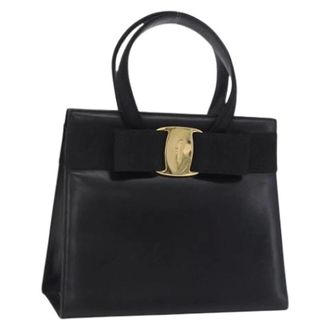 Ferragamo Pre-owned Hand Bag - Dames - Pre-owned - Zwart - Maat: ONE Size Leer