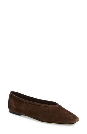 Tony Bianco Bianca Ballet Flat in Espresso Suede at Nordstrom, Size 7.5