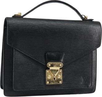 Louis Vuitton Pre-owned Handbags, female, Black, Size: ONE SIZE Pre-owned Vintage Leather Handbag