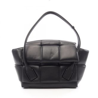 Bottega Veneta Black Leather Handbag Tote Bag (Pre-Owned)