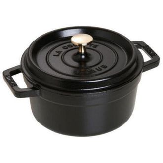 Staub La Cocotte 20cm Round, Black, Cast Iron