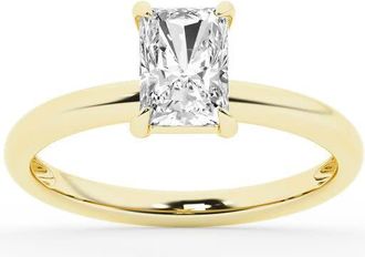 Grown Brilliance Lab Grown Diamond Engagement Ring in 10K Yellow Gold, 1 Carat Radiant Cut Solitaire, Ring Size 7