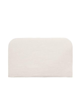 Deco Wood Cabecero tapizado desenfundable de lino blanco 200x110cm