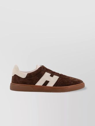 Hogan low-top sneakers with suede finish and contrast panel