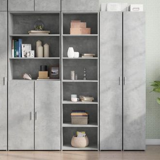 vidaXL Highboard Concrete Grey 50x41x185 cm Engineered Wood Vidaxl