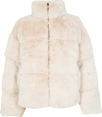 Jack Wills Dames/dames Puffer Jacket van imitatiebont (Cr&egrave;me)