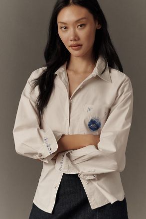 Maeve The Kayla Plosz Antiel Shrunken Bennet Buttondown Shirt by Maeve