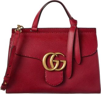 Gucci Gg Marmont Small Top Handle Leather Bag