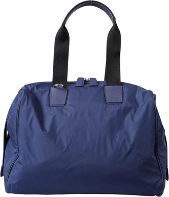 Dolce & Gabbana Schouder Hand Reis Duffel Tas - Dames - Weekendtassen - Blauw - ONE Size - Leer - Tassen