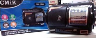 Trade Shop Trade Shop - Radio Fm Cassa Usb Sd Mp3 Jack Aux 9 Bande Con Torcia A Led Nero