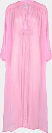 Les Vacances d'Irina The Hazy Nipple Silk Long Dress One Size