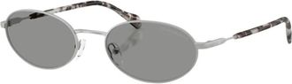 Emporio Armani Ovale Zonnebril - Heren - Zonnebrillen - Grijs - 54 MM - Accessoires
