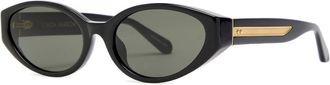 Linda Farrow Oval-frame Sunglasses - Black - One Size