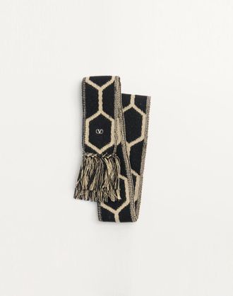 Valentino Garavani Antibes Cotton Scarf With Fringe