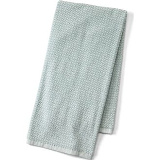 Lands End Turkish Quick-Dry Cotton Textured Gingham Bath Towel in Aqua Breeze/beaux Blue at Nordstrom