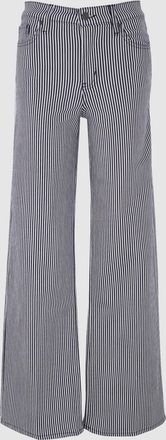 Frame Denim Jean Le Slim Palazzo Navy Stripe