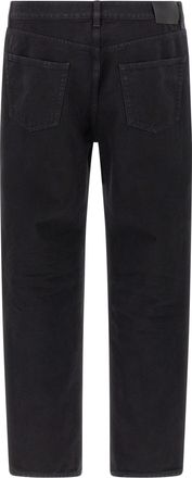 Saint Laurent Mens Black Cotton Straight-Leg Jeans Clothing