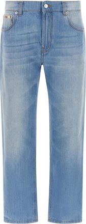 Moschino Light Blue Straight High Rise Jeans