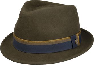 Lierys Donmalo Trilby Fedora Packable Wool Unisex Winter Olive