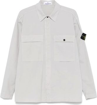 Stone Island Camicia con applicazione Compass - Grigio