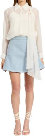 En Saison Ayden Mini Skirt In Light Blue