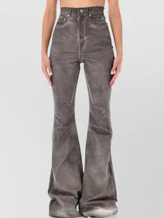 Rick Owens denim high-rise slim-fit bootcut jeans