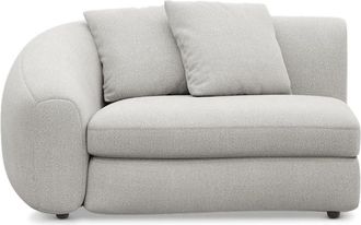 Castlery Fable Left Arm Sofa Customized, Performance Fleece, Medium Grey, Spill Resistant, Ultra Deep Seats for Castlery Sofas