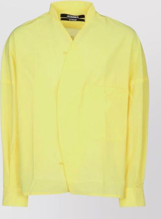 Jacquemus berlingot shirt jacket long sleeve mandarin collar