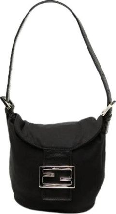 Fendi Pre-owned Nylon Shoulder Bag - Dames - Vintage Schoudertas - Zwart - ONE Size - Nylon - Vintage