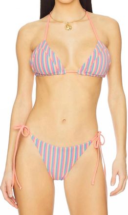 Beach Riot Julie Bikini Top In Petal Stripes
