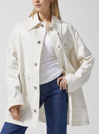 Ami Womens Long denim jacket