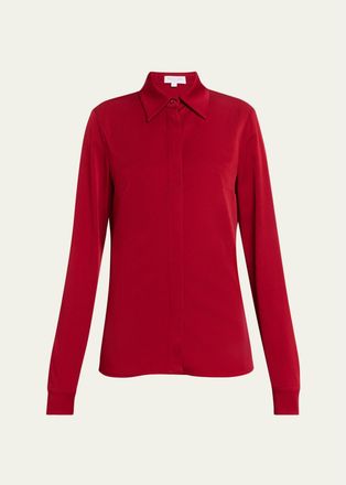 Michael Kors Point Collar Satin Shirt