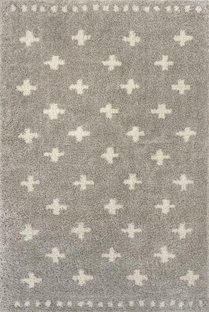 Jonathan Y Designs Cristo Berber Geometric Shag Area Rug in Gray/ivory at Nordstrom, Size 4Ft 0In X 6Ft 0In