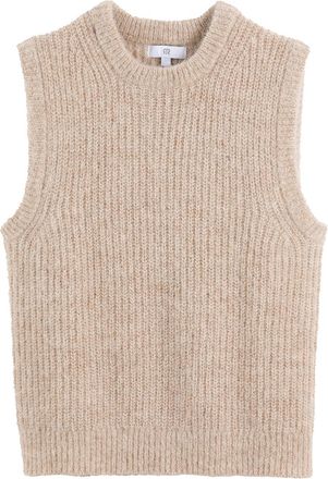 La Redoute Collections Trui zonder mouwen met ronde hals, in alpaga mix