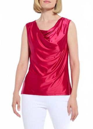 Lyss&eacute; Freida Draped Top In Cherry