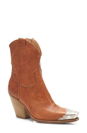 Free People Brayden Western Boot in Tan Leather at Nordstrom, Size 8Us